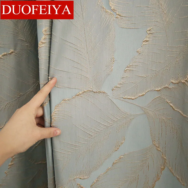 Luxury Gold Leaf Curtain Modern American High-precision Blue Curtain Fabric Silver Thread Tulle Curtain for Living Room Bedroom4
Luxury Gold Leaf Curtain Modern American High-precision Blue Curtain Fabric Silver Thread Tulle Curtain for Living Room Bedroom4