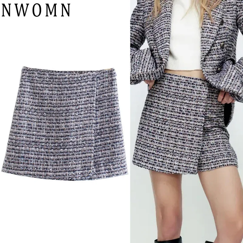 NWOMN Za 2021 Plaid Skirt Shorts Women High Waist Tweed Skort Woman Autumn Textured Office Casual Shorts Short Pants Wrap Shorts
NWOMN Za 2021 Plaid Skirt Shorts Women High Waist Tweed Skort Woman Autumn Textured Office Casual Shorts Short Pants Wrap Shorts