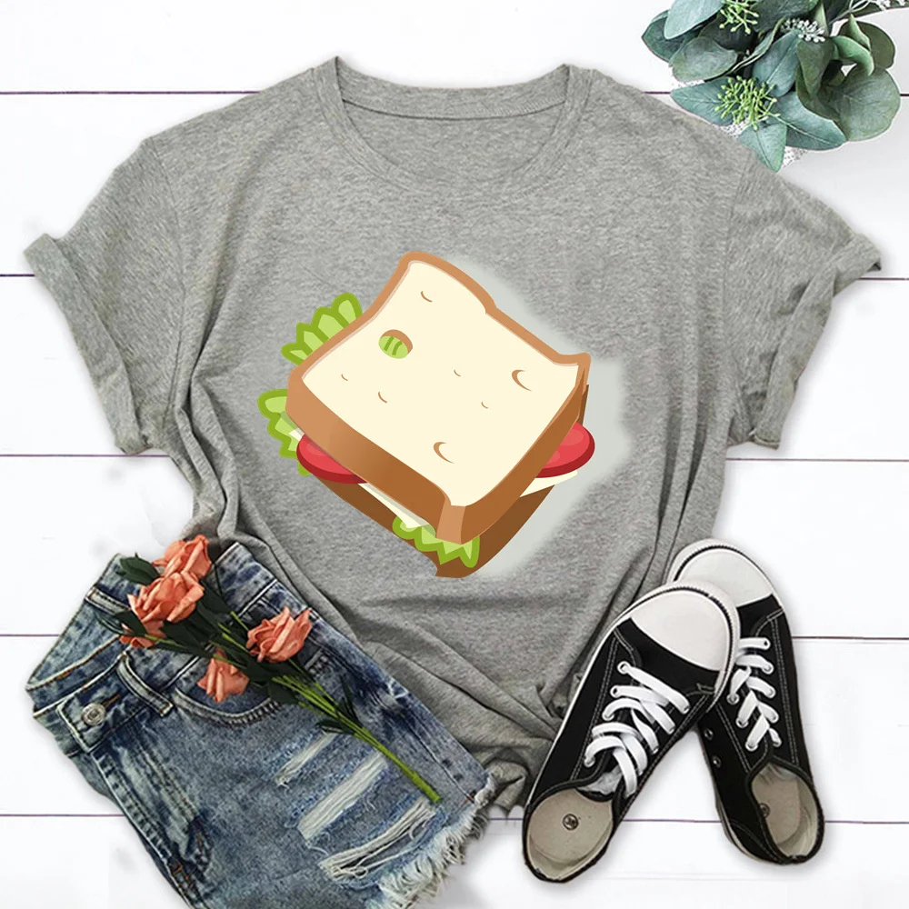 Sandwich Print T Shirt Women Fashion T-shirt Graphic Cute Cartoon Tshirt Korean Style Top Tees Female TX8359
Sandwich Print T Shirt Women Fashion T-shirt Graphic Cute Cartoon Tshirt Korean Style Top Tees Female TX8359