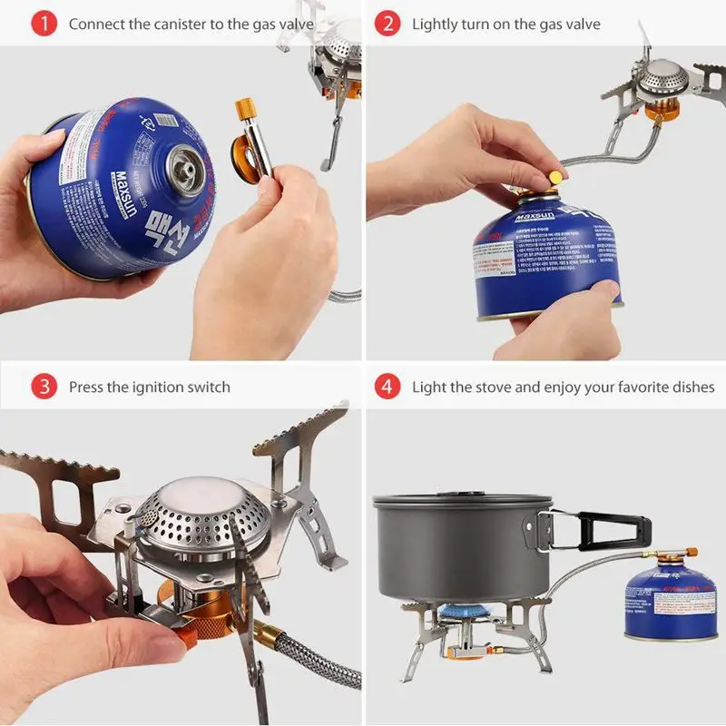 3500W Camping Gas Stove, Backpack Stove, with Convenient Piezo Ignition, Durable & Portable Burner with Carrying Case
3500W Camping Gas Stove, Backpack Stove, with Convenient Piezo Ignition, Durable & Portable Burner with Carrying Case