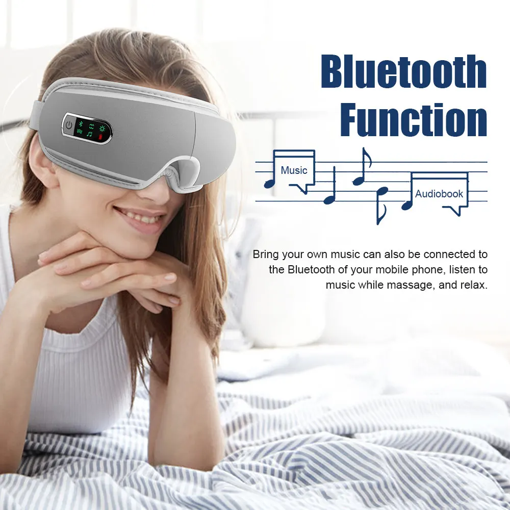 Rechargeable Eye Massager with Heat Music Bluetooth Air Compression Vibration Massage Device Dark Circles Remover Relaxation
Rechargeable Eye Massager with Heat Music Bluetooth Air Compression Vibration Massage Device Dark Circles Remover Relaxation