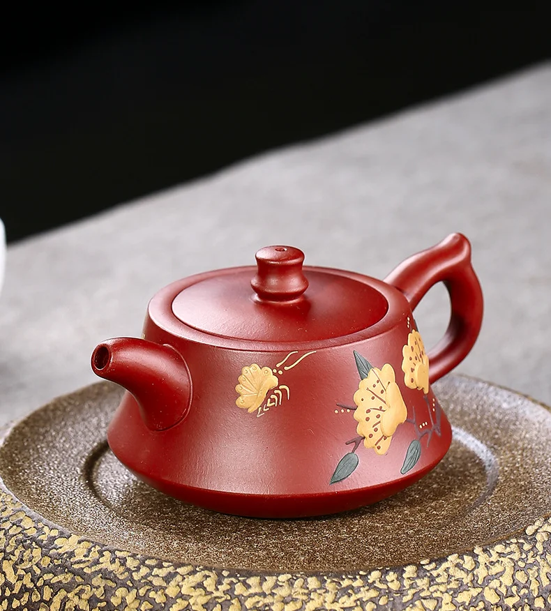 

±150ml Mu Dan Chinese Traditional Ceramic Teapot Pure Handcraft Beautiful Appearance Household Pu'er Oolong Tea Set High Grade C