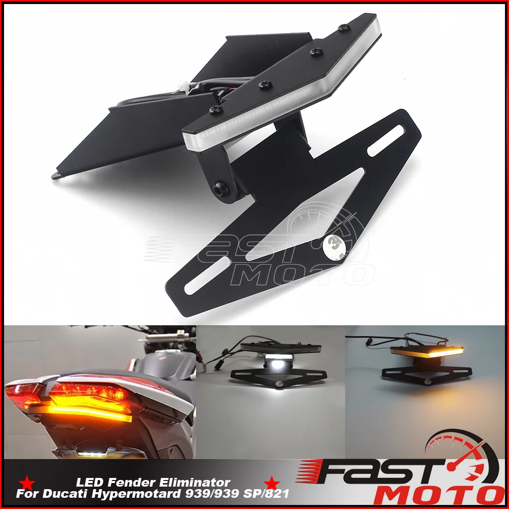 Motorcycle Fender Eliminator Kit W/ Amber Turn Signal Lamp LED License Plate Light For Ducati Hypermotard 939/939 SP/821 13-2018
Motorcycle Fender Eliminator Kit W/ Amber Turn Signal Lamp LED License Plate Light For Ducati Hypermotard 939/939 SP/821 13-2018