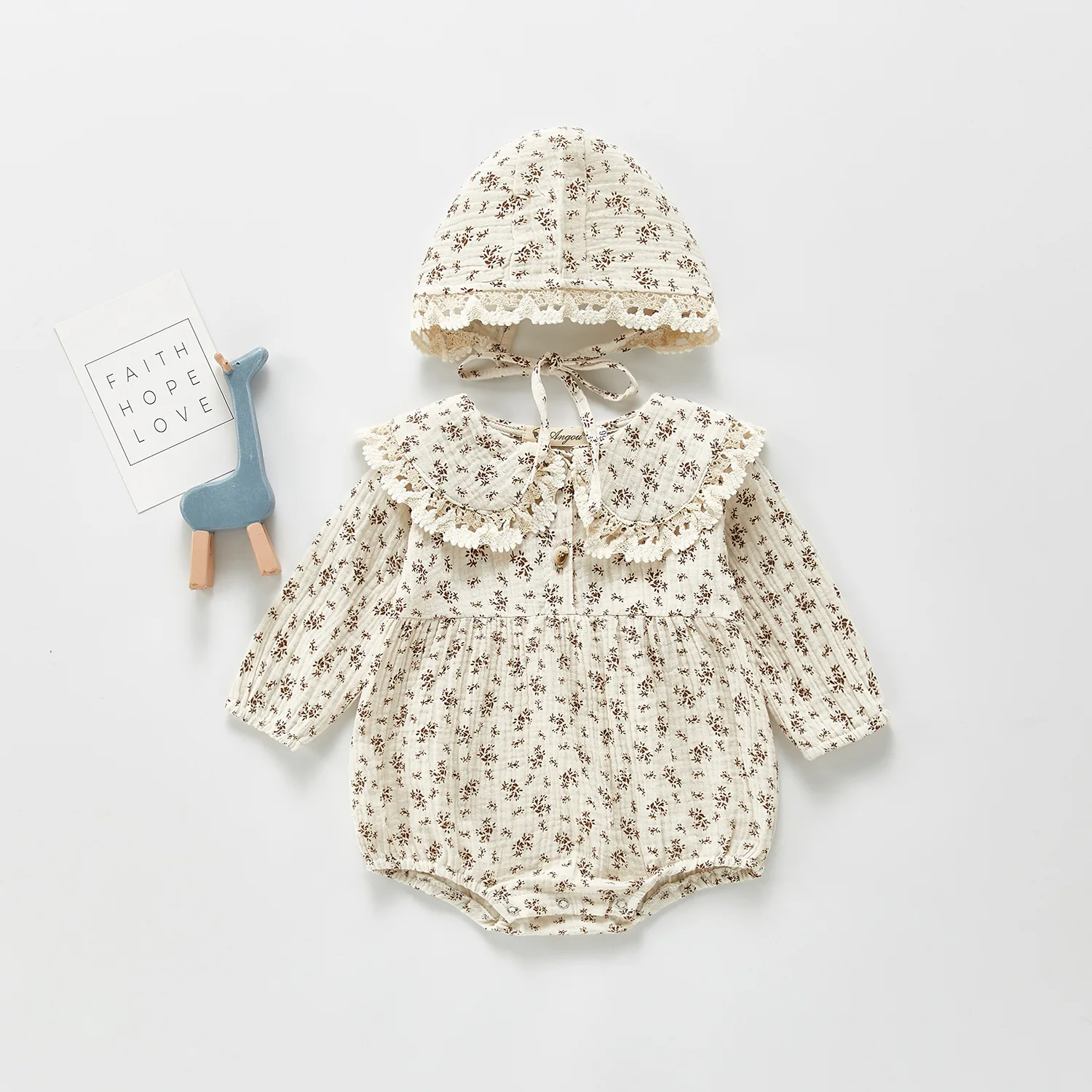 Spring 2021 New Baby Floral Hooded Romper Girls Large Lapel Long Sleeve Flower Cute Jumpsuit Infant Clothes
Spring 2021 New Baby Floral Hooded Romper Girls Large Lapel Long Sleeve Flower Cute Jumpsuit Infant Clothes