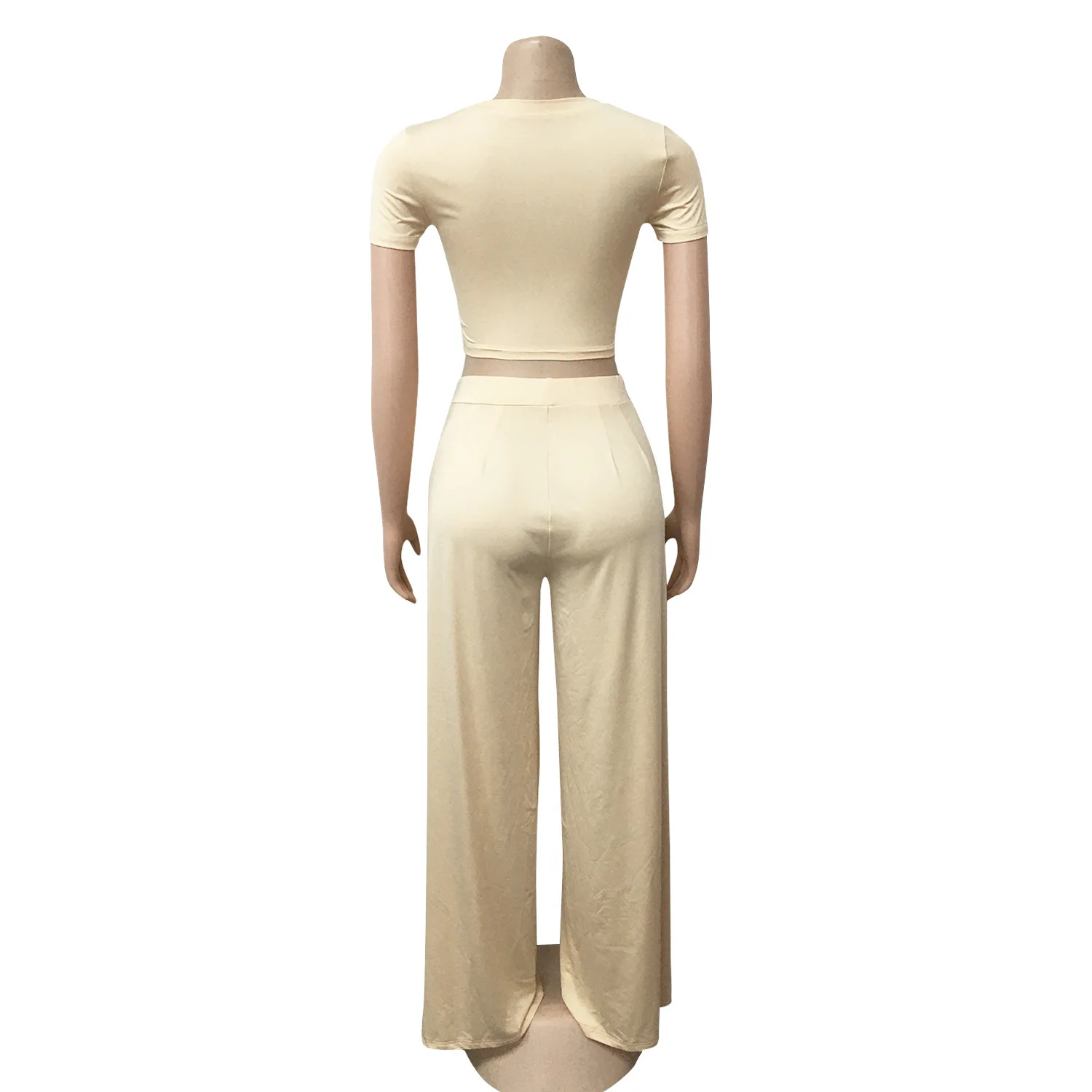 Women Sport Solid Short Sleeve O-neck Crop Top & Long Pants Set Two Piece Set Casual Look Women Suits Outfits
Women Sport Solid Short Sleeve O-neck Crop Top & Long Pants Set Two Piece Set Casual Look Women Suits Outfits