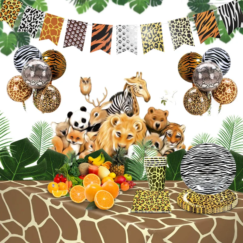 10 Guests Woodland Animals Disposable Tableware Leopard Strip Party Tiger Boy One Birthday Party Forest Aminal Party Baby Shower
10 Guests Woodland Animals Disposable Tableware Leopard Strip Party Tiger Boy One Birthday Party Forest Aminal Party Baby Shower