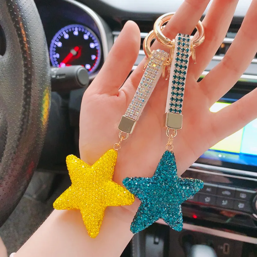 Korea Keychain Double-Sided Diamond Five-Pointed Star Key Chain Bag Pendant Couple Exquisite Car Decoration Creative Small Gift
Korea Keychain Double-Sided Diamond Five-Pointed Star Key Chain Bag Pendant Couple Exquisite Car Decoration Creative Small Gift