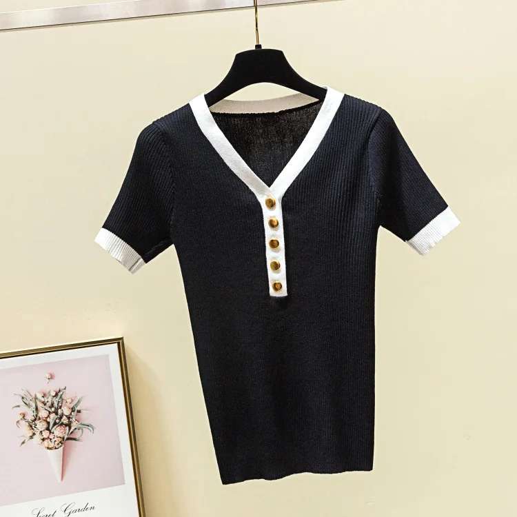 European and American fashion summer hot-selling leisure breathable women's short-sleeved T-shirt
European and American fashion summer hot-selling leisure breathable women's short-sleeved T-shirt