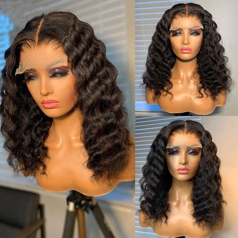 12Inch Short Bob Curly Synthetic Lace Front Wig Glueless 13x4 Lace Wig For Women Heat Resistant Fiber Daily Wear Wig 180%Density
12Inch Short Bob Curly Synthetic Lace Front Wig Glueless 13x4 Lace Wig For Women Heat Resistant Fiber Daily Wear Wig 180%Density