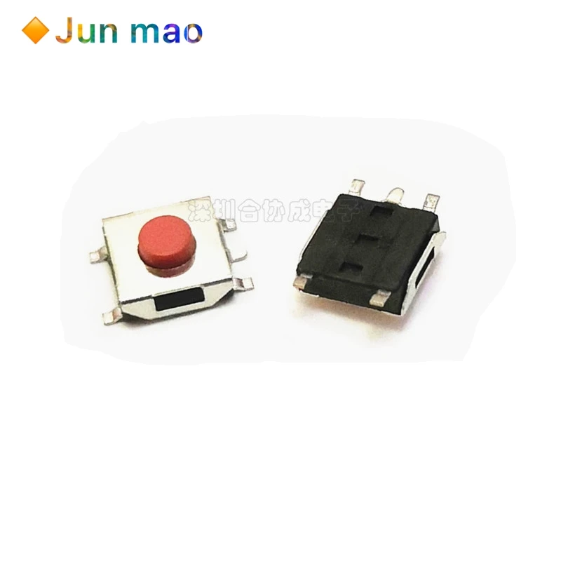 

100pcs 6*6*3.1 mm SMD Switch 4 Pin Touch Micro Switch Push Button Switches Red SMD Tact Switch 6x6x3.1mm