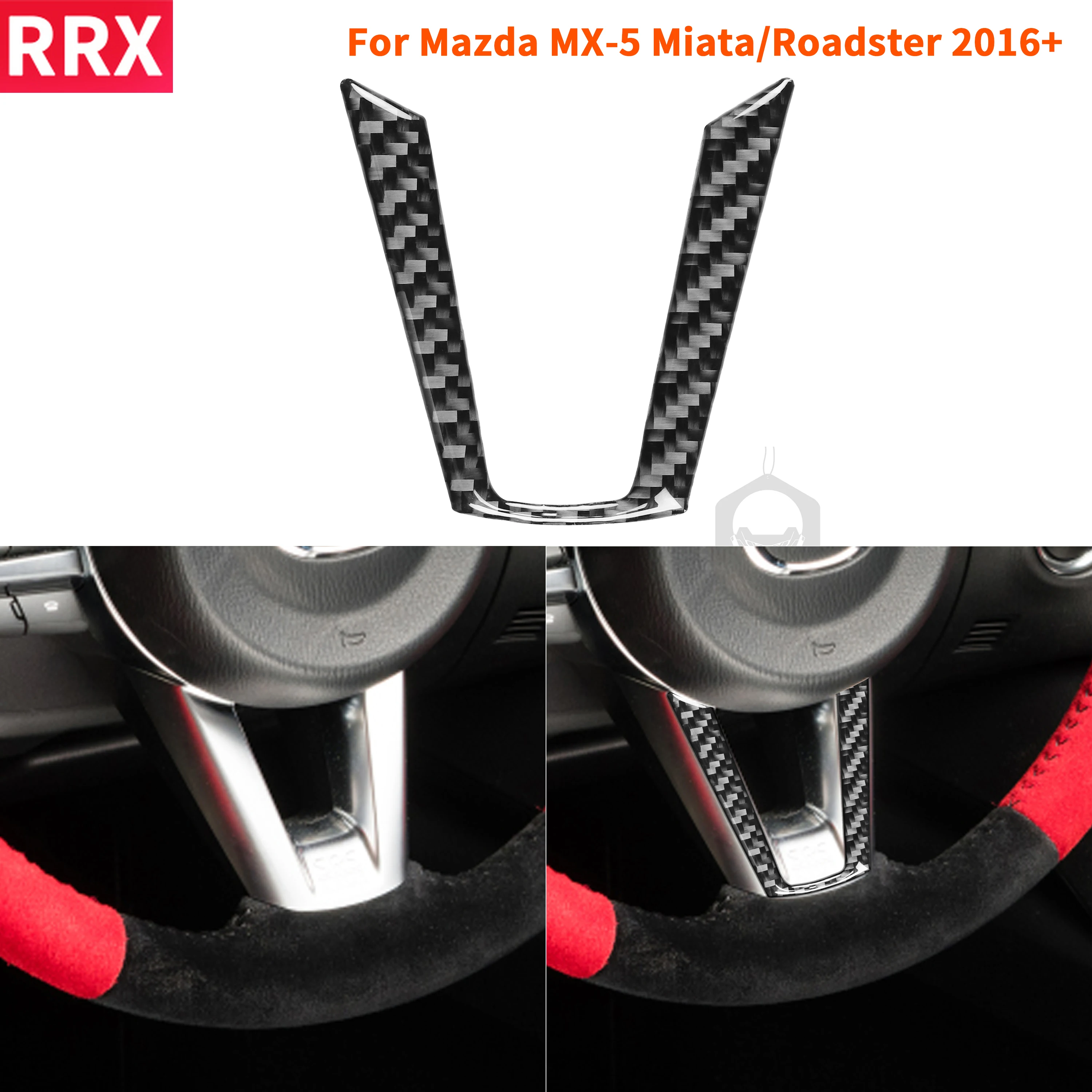 RRX Carbon Fiber Sticker Interior For Mazda MX-5 Miata 2016-2020 MX5 ND Steering Wheel Cover Trim Auto Car Accessories
RRX Carbon Fiber Sticker Interior For Mazda MX-5 Miata 2016-2020 MX5 ND Steering Wheel Cover Trim Auto Car Accessories