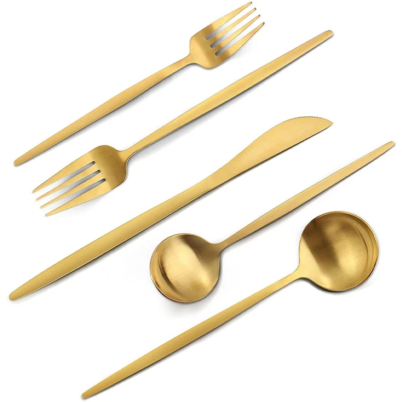 Gold Tableware Set, Stainless Steel Cutlery Set, Satin Cutlery Cutlery Set Home And Restaurant 20 Pieces
Gold Tableware Set, Stainless Steel Cutlery Set, Satin Cutlery Cutlery Set Home And Restaurant 20 Pieces