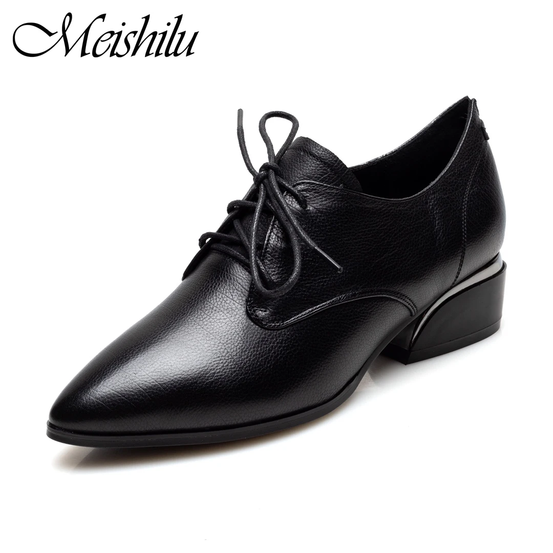 Meishilu Women Oxford Modern Stylish Business Leather Faux Lace Up Retro Smart Dress Shoes Wide Fit Wedding Office Flat Black
Meishilu Women Oxford Modern Stylish Business Leather Faux Lace Up Retro Smart Dress Shoes Wide Fit Wedding Office Flat Black