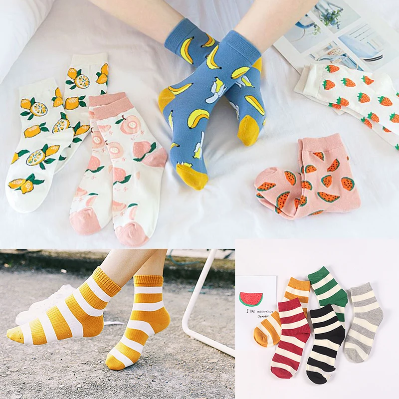 Women's Short Socks Fashion Autumn and Winter Cotton Trendy Cute Fruit Colorful Socks Stripe/Animal Cartoon Socks Meias
Women's Short Socks Fashion Autumn and Winter Cotton Trendy Cute Fruit Colorful Socks Stripe/Animal Cartoon Socks Meias