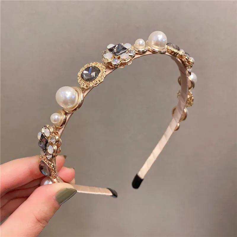 Rhinestone Crystal Baroque Hairbands For Women Hair Accessories Korea Headband for Girls Crown Flower Headbands Head Wrap
Rhinestone Crystal Baroque Hairbands For Women Hair Accessories Korea Headband for Girls Crown Flower Headbands Head Wrap