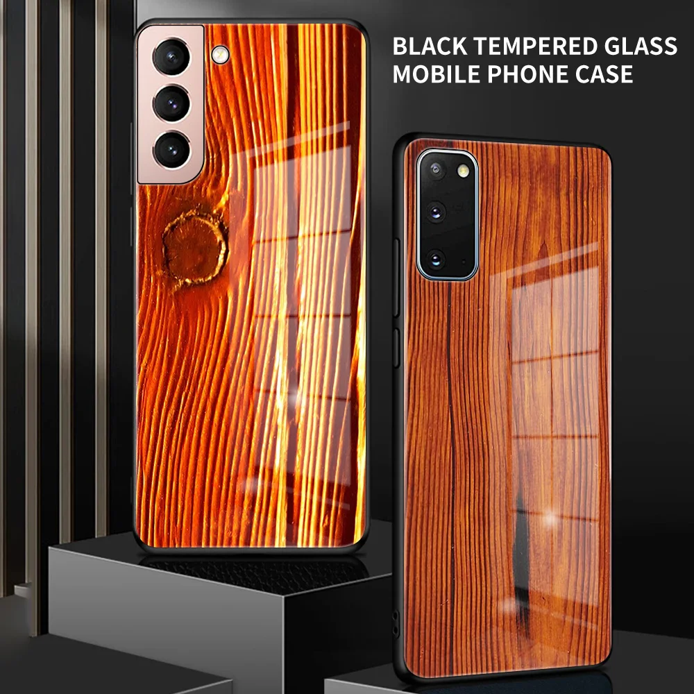 Wood grain Tempered Glass Case For Samsung Galaxy S21 Ultra S20 FE 10 Lite S9 Plus S10e Covers Silicone Fundas TPU Shell Capa
Wood grain Tempered Glass Case For Samsung Galaxy S21 Ultra S20 FE 10 Lite S9 Plus S10e Covers Silicone Fundas TPU Shell Capa