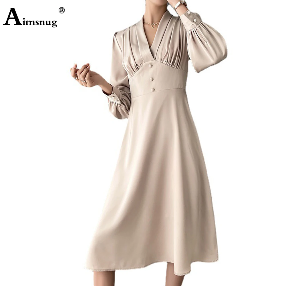 Female The Mid-Calf Dress Long Sleeve Apricot Pink Dress Clothes Vintage 2021 France Style High Waist Pleated V-neck Women Dress
Female The Mid-Calf Dress Long Sleeve Apricot Pink Dress Clothes Vintage 2021 France Style High Waist Pleated V-neck Women Dress
