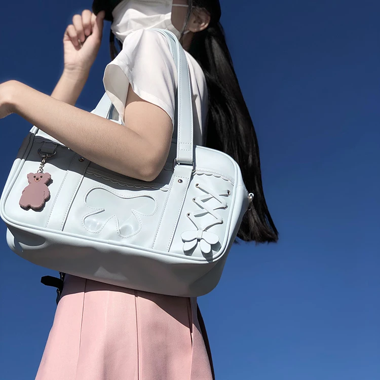 Harajuku Super Cute Bowknot Student JK Uniform Shoulder Bag Anime Cosplay Soft Girl Kawaii Messenger Bag Fashion Handbags
Harajuku Super Cute Bowknot Student JK Uniform Shoulder Bag Anime Cosplay Soft Girl Kawaii Messenger Bag Fashion Handbags
