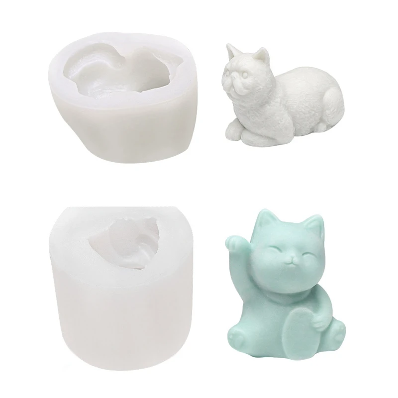 3D Cat Candle Silicone Mold for Candle Making Handmade Soap Clay Molds Fondant Mould DIY Cake Chocolate Decorating
3D Cat Candle Silicone Mold for Candle Making Handmade Soap Clay Molds Fondant Mould DIY Cake Chocolate Decorating
