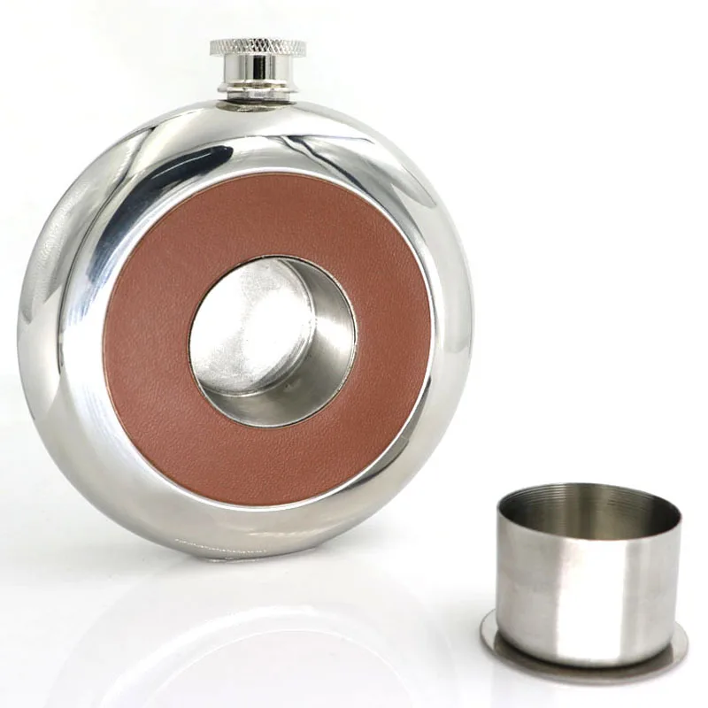 Wine Bottle Round Stainless Steel Pocket Flask With Build-in Shot Glass 5Oz Hi Flask Mirror Polished Mini Alcohol Bottles
Wine Bottle Round Stainless Steel Pocket Flask With Build-in Shot Glass 5Oz Hi Flask Mirror Polished Mini Alcohol Bottles