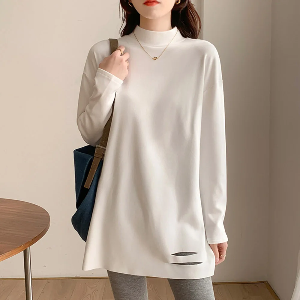 Spring And Autumn Japanese And Korean Style Casual Fashion All-match Half-high Collar Bottoming Women Long-sleeved T-shirt
Spring And Autumn Japanese And Korean Style Casual Fashion All-match Half-high Collar Bottoming Women Long-sleeved T-shirt