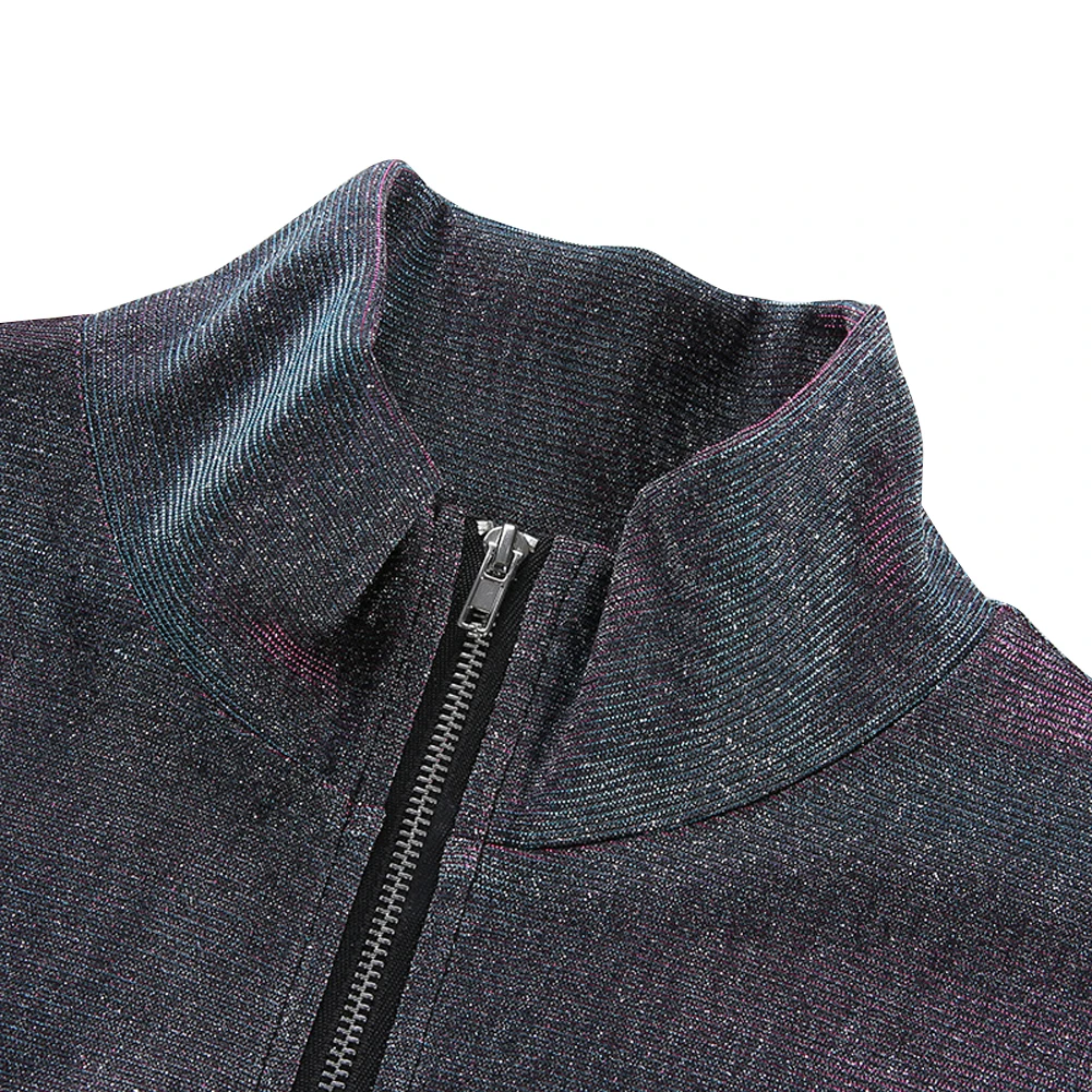Women Sexy Shiny Cardigan Jacket Autumn Spring Long Sleeve Elastic Waist Zipper Crop Top Coat Slim Jackets Club Party Streetwear
Women Sexy Shiny Cardigan Jacket Autumn Spring Long Sleeve Elastic Waist Zipper Crop Top Coat Slim Jackets Club Party Streetwear
