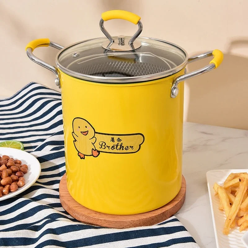 Little Stupid Duck Frying Pan Non-stick Frying Pot with Strainer Cover Household Fuel-Efficient Mini Frying Artifact
Little Stupid Duck Frying Pan Non-stick Frying Pot with Strainer Cover Household Fuel-Efficient Mini Frying Artifact