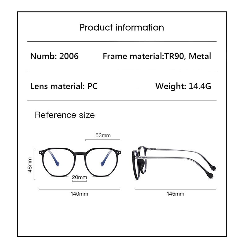 EYEOOMU Trends Women TR90 Optical Eyeglasses For Computer Men Square Glasses Myopia Hyperopia Prescription Anti Blue Light Frame
EYEOOMU Trends Women TR90 Optical Eyeglasses For Computer Men Square Glasses Myopia Hyperopia Prescription Anti Blue Light Frame