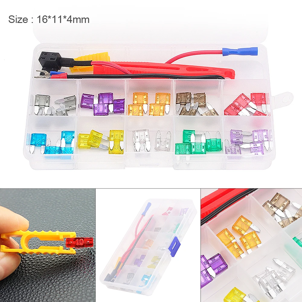 40pcs/set Profile Small Size Blade Type Car Fuse Assortment 2/3/5/7.5/10/15/20/25/30/35A Fuse Set Auto Car Truck with Box Clip
40pcs/set Profile Small Size Blade Type Car Fuse Assortment 2/3/5/7.5/10/15/20/25/30/35A Fuse Set Auto Car Truck with Box Clip