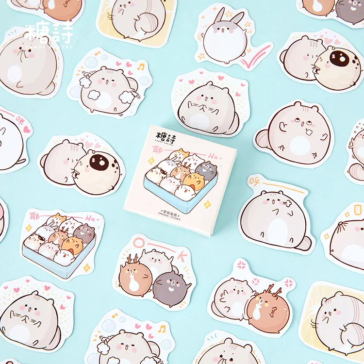 45Pcs/Box Fat Rat Stickers Kawaii Animal Adhesive Stickers for Children Diary Photo Album Decorative Scrapbooking Classic Toys
45Pcs/Box Fat Rat Stickers Kawaii Animal Adhesive Stickers for Children Diary Photo Album Decorative Scrapbooking Classic Toys