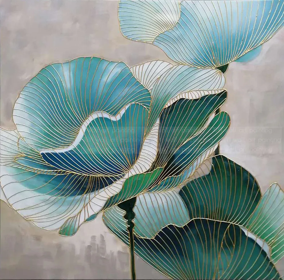 Gold Line Flower Abstract Art Canvas Painting Green Wall Art Pictures For Living Room Home Wall Decoration Acrylic Texture
Gold Line Flower Abstract Art Canvas Painting Green Wall Art Pictures For Living Room Home Wall Decoration Acrylic Texture