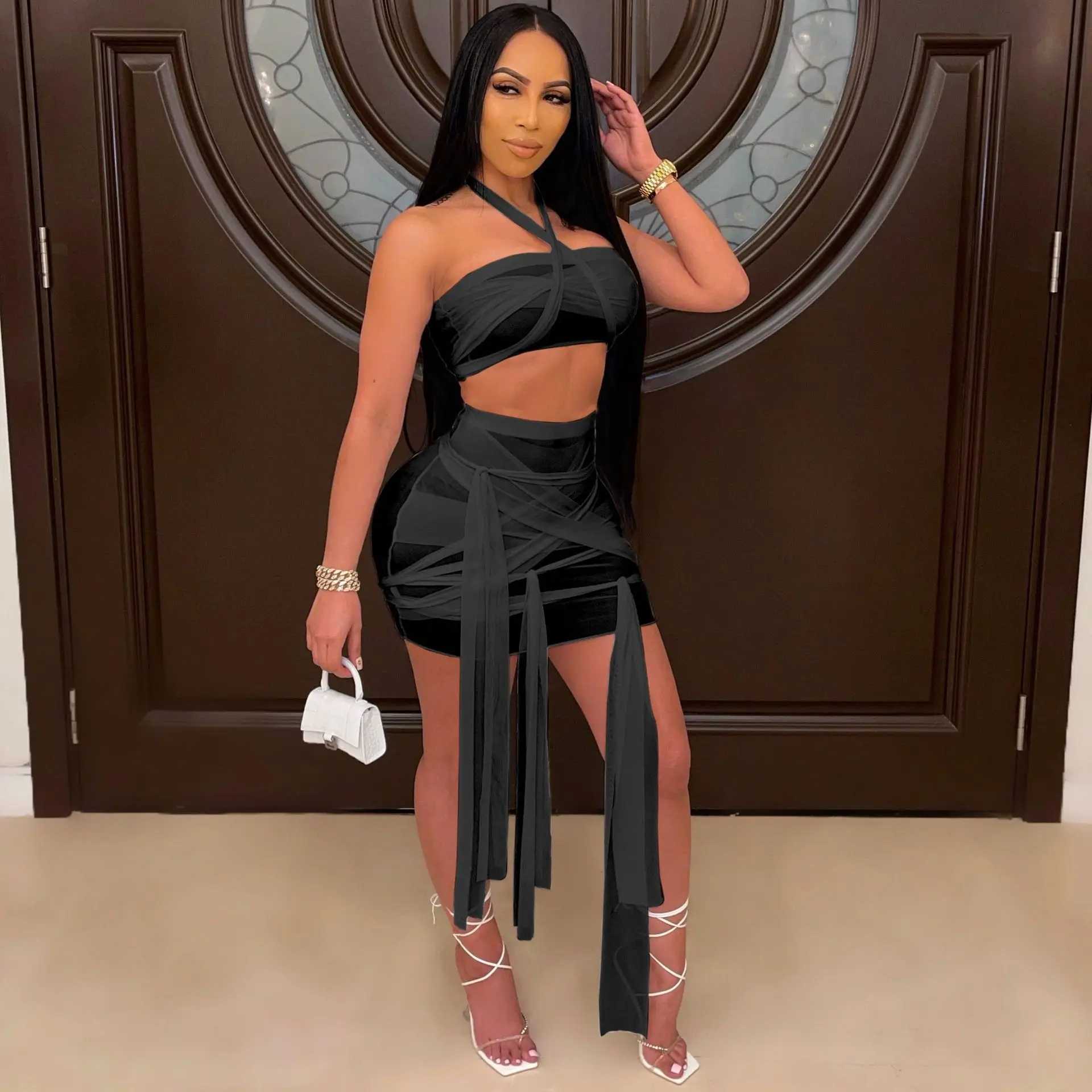 Summer Sexy 2 Picec Set Women Ladies Mesh Bandage Tute top Mini Skirt Suit Nightclub Sexy See-through 2 Picec Set
Summer Sexy 2 Picec Set Women Ladies Mesh Bandage Tute top Mini Skirt Suit Nightclub Sexy See-through 2 Picec Set