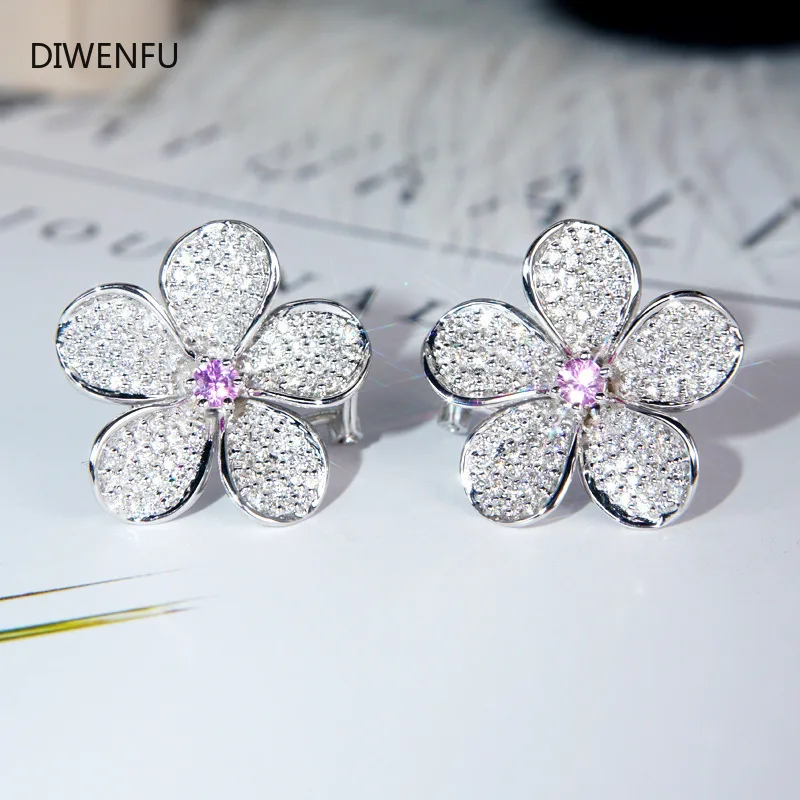 Diamond 18K White Gold Pink Earrings for Women Fashion Flower Wedding Fine Jewelry Gold Garnet stud Earrings Orecchini Girls
Diamond 18K White Gold Pink Earrings for Women Fashion Flower Wedding Fine Jewelry Gold Garnet stud Earrings Orecchini Girls