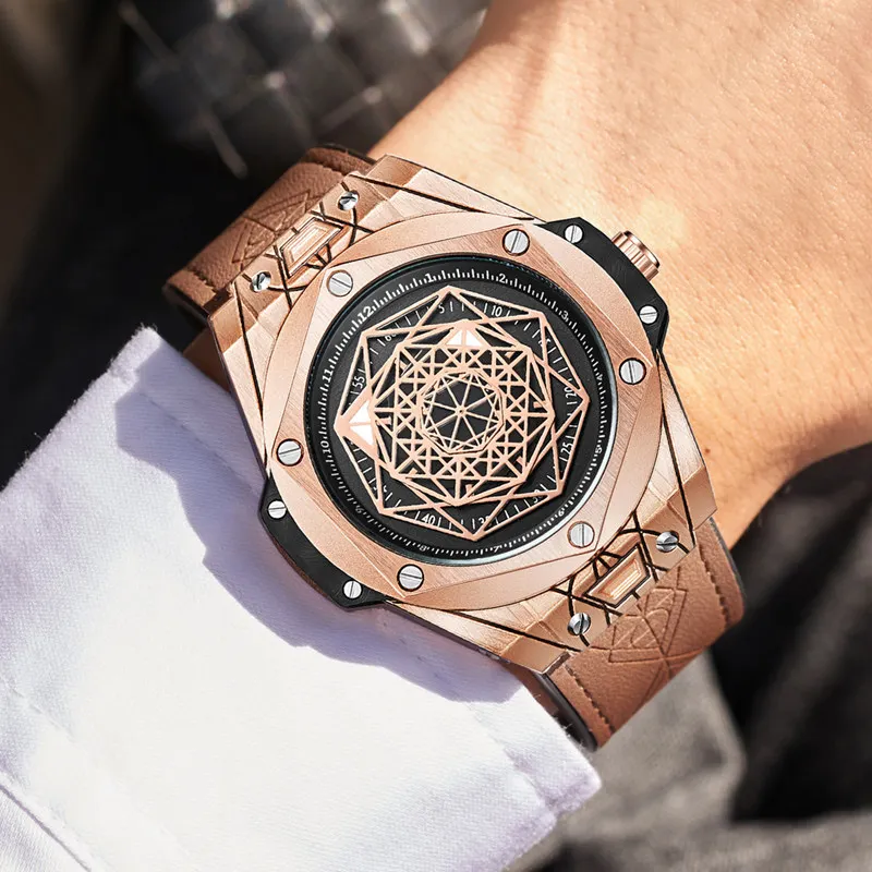 2021 Explosion Fashion Waterproof Quartz Watch Personality Men's Watch Sports Creativity
2021 Explosion Fashion Waterproof Quartz Watch Personality Men's Watch Sports Creativity