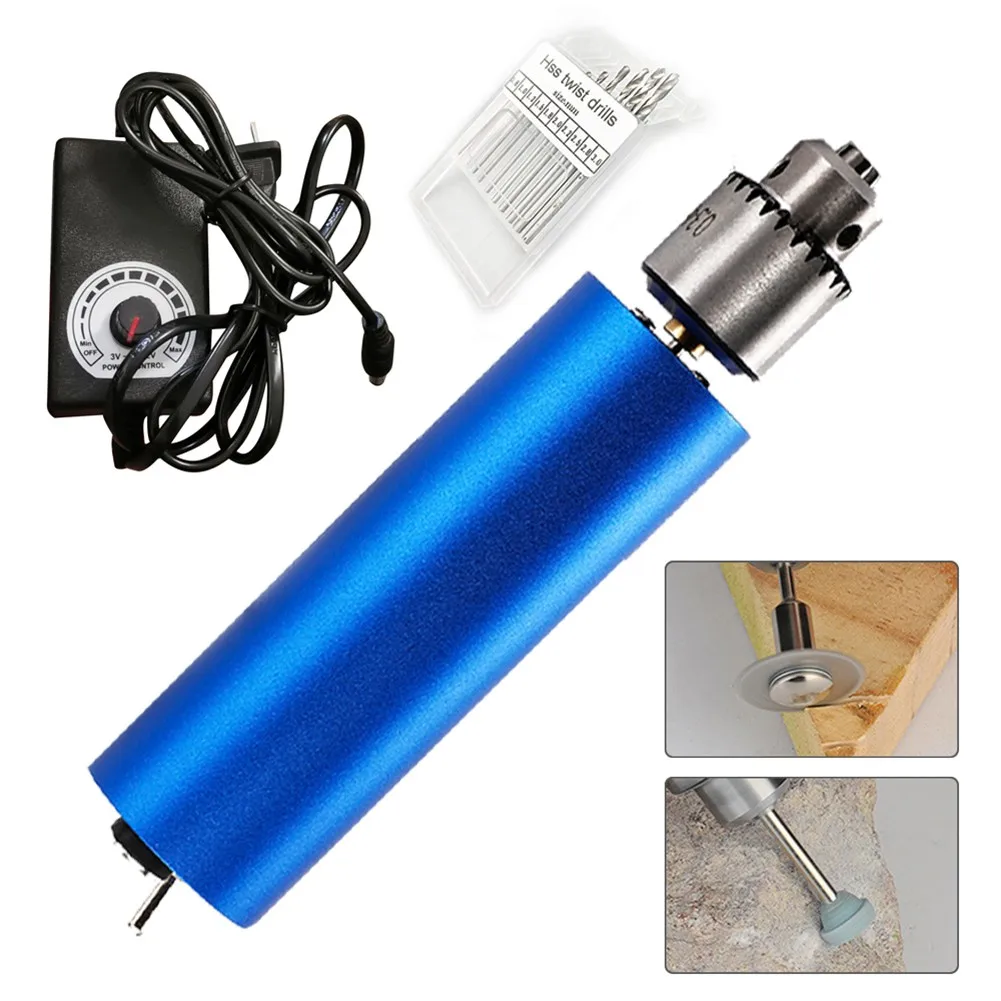 Adjustable Electric Hand Drill DC3V-12V Motor PCB Press Drilling Compact Set 0.3-4mm JT0 Chucks DIY Woodworking Tools Portable
Adjustable Electric Hand Drill DC3V-12V Motor PCB Press Drilling Compact Set 0.3-4mm JT0 Chucks DIY Woodworking Tools Portable