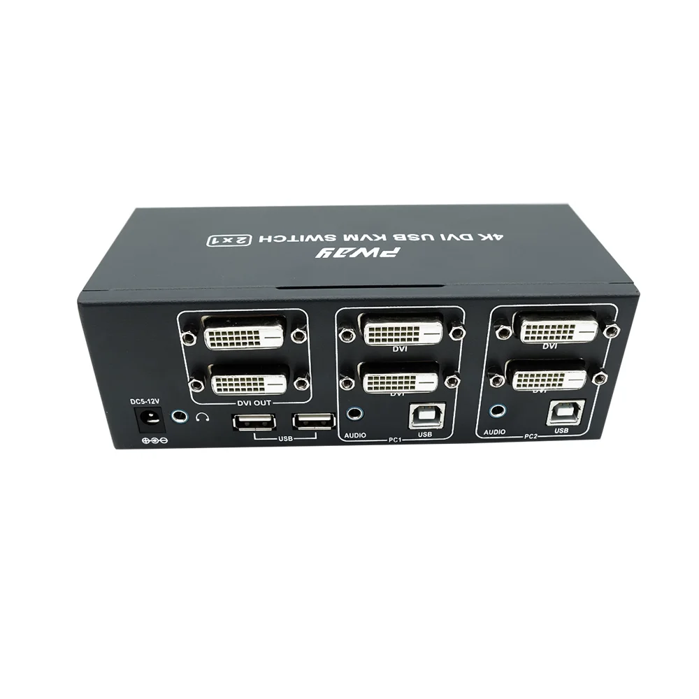 2X2 DVI KVM переключатель селектор подключение USB 2 0 мышь клавиатура для компьютеров