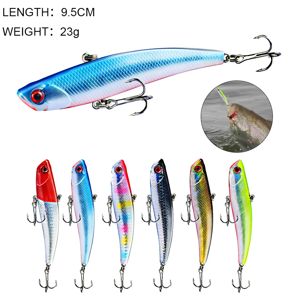 1pc 9.5cm 23g Fishing Lure VIB Sinking Lure Hard Bait Double Hook Crankbait Wobbler Fishing Lure for Perch Catfish Bass Tackle
1pc 9.5cm 23g Fishing Lure VIB Sinking Lure Hard Bait Double Hook Crankbait Wobbler Fishing Lure for Perch Catfish Bass Tackle