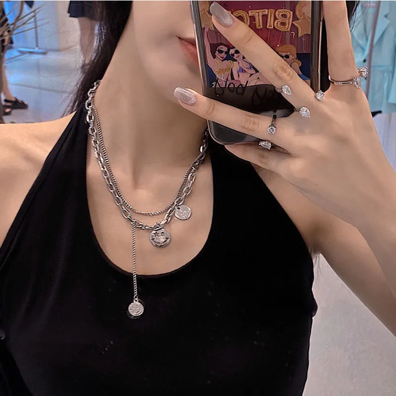 New Necklaces 2020 Smiley Face Pendant Necklaces for Women Multi-layer Chains Sweater Necklace Jewelry Wholesale Collares
New Necklaces 2020 Smiley Face Pendant Necklaces for Women Multi-layer Chains Sweater Necklace Jewelry Wholesale Collares