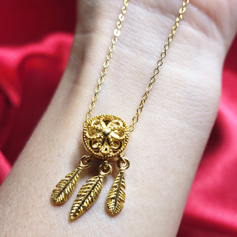 24K Gold GP Charm Necklaces For Women Bead Feather Tassel Pendant Necklace Chain Collier Choker Femme Trendy Jewelry Accesories
24K Gold GP Charm Necklaces For Women Bead Feather Tassel Pendant Necklace Chain Collier Choker Femme Trendy Jewelry Accesories