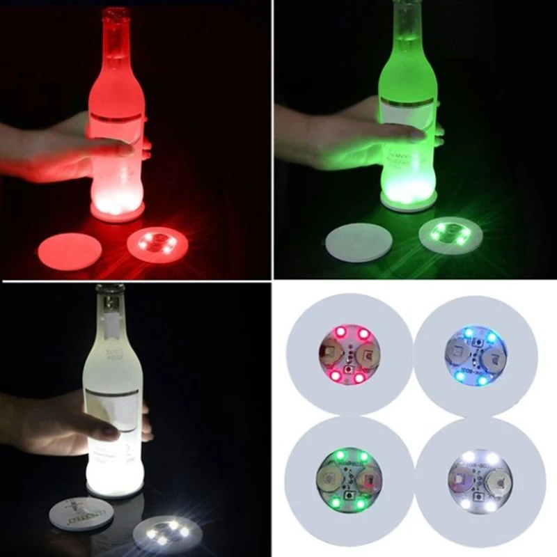 Waterproof LED luminescent coasters bar KTV blinking atmosphere lamp luminescent cup stickers Mini Glow Coaster LED Bottle Light
Waterproof LED luminescent coasters bar KTV blinking atmosphere lamp luminescent cup stickers Mini Glow Coaster LED Bottle Light