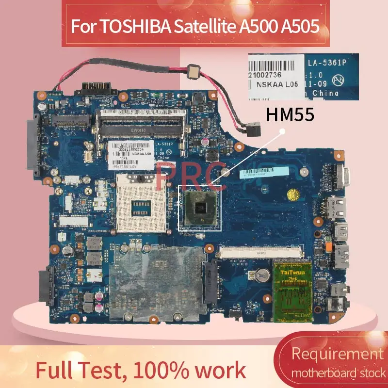 K000093520 For TOSHIBA Satellite A500 A505 Notebook Mainboard NSKAA LA-5361P HM55 DDR3 Laptop Motherboard
K000093520 For TOSHIBA Satellite A500 A505 Notebook Mainboard NSKAA LA-5361P HM55 DDR3 Laptop Motherboard
