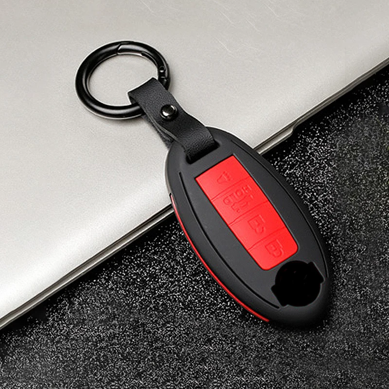 ABS + Силиконовый чехол для ключей от машины Fob Nissan Qashqai J10 J11 X Trail t31 t32 kicks Tiida Pathfinder