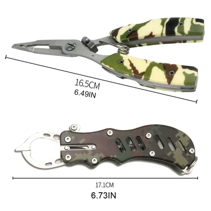 Stainless Steel Camouflage Fishing Pliers and Fish Lip Gripper Holder Tools Set U2JB
Stainless Steel Camouflage Fishing Pliers and Fish Lip Gripper Holder Tools Set U2JB