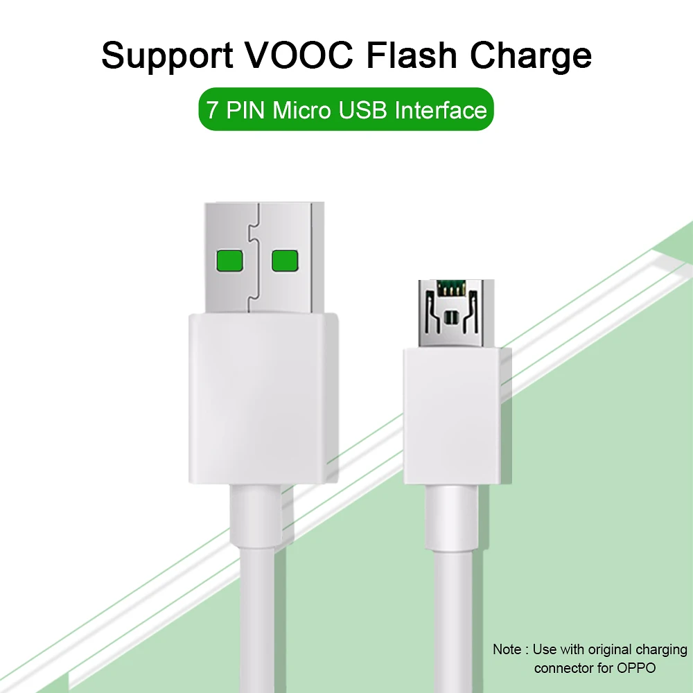 Оригинальный кабель Micro USB для OPPO VOOC 5 В 4 а 7-контактный зарядный шнур провод