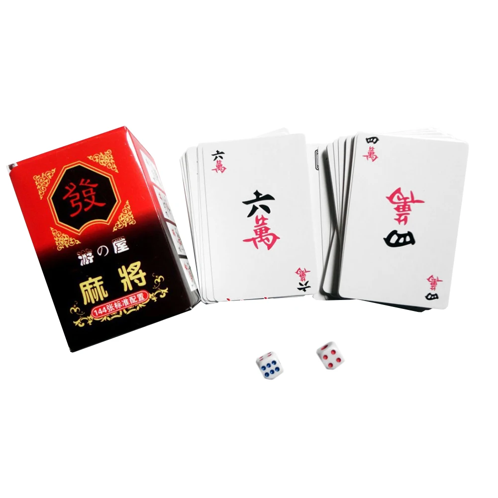 144 Cards/Set Chinese Traditional Mahjong Cards With 2 Dices Family Friend Desk Game Playing Cards Mahjong Card
144 Cards/Set Chinese Traditional Mahjong Cards With 2 Dices Family Friend Desk Game Playing Cards Mahjong Card