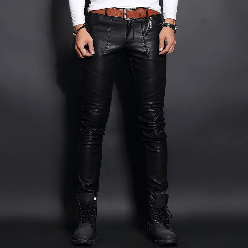 High Quality Faux Sheepskin Leather Punk Male Trousers Rock Skinny Pants Men Casual Slim Fit Biker Autumn Winter Pantalon Homme
High Quality Faux Sheepskin Leather Punk Male Trousers Rock Skinny Pants Men Casual Slim Fit Biker Autumn Winter Pantalon Homme