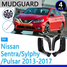Mudguards Fit for Nissan Sentra Sylphy Pulsar 2013~2019 B17 2014 2015 2016 Car Accessories Mudflap Fender Auto Replacement Parts