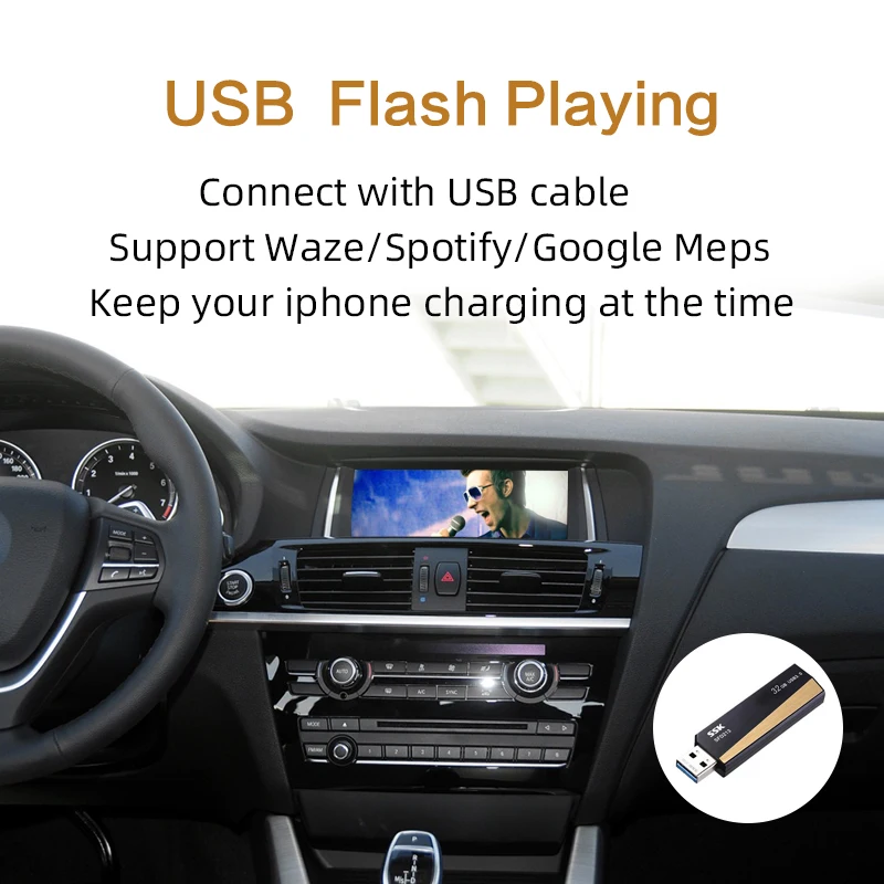 Беспроводная Apple Carplay X3 X4 F25 F26 NBT 2013-2016 Sinairyu Wi-Fi для BMW с поддержкой камеры заднего