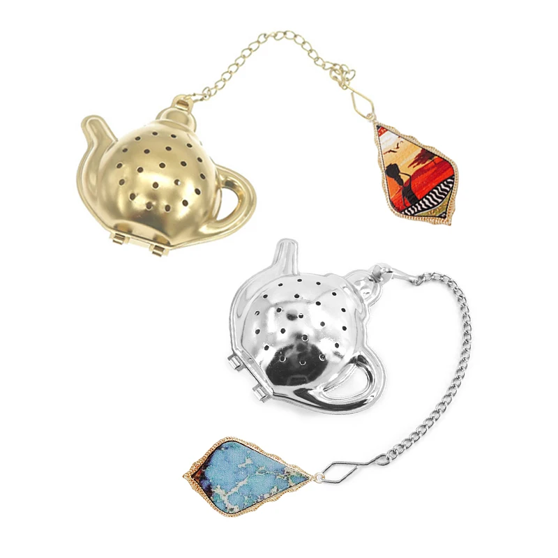 304 Stainless Steel Flat Teapot Shaped Tea Strainer Leaf Spice Herbal Reusable Mesh Filter Home Kitchen Accessories with Pendant 
304 Stainless Steel Flat Teapot Shaped Tea Strainer Leaf Spice Herbal Reusable Mesh Filter Home Kitchen Accessories with Pendant