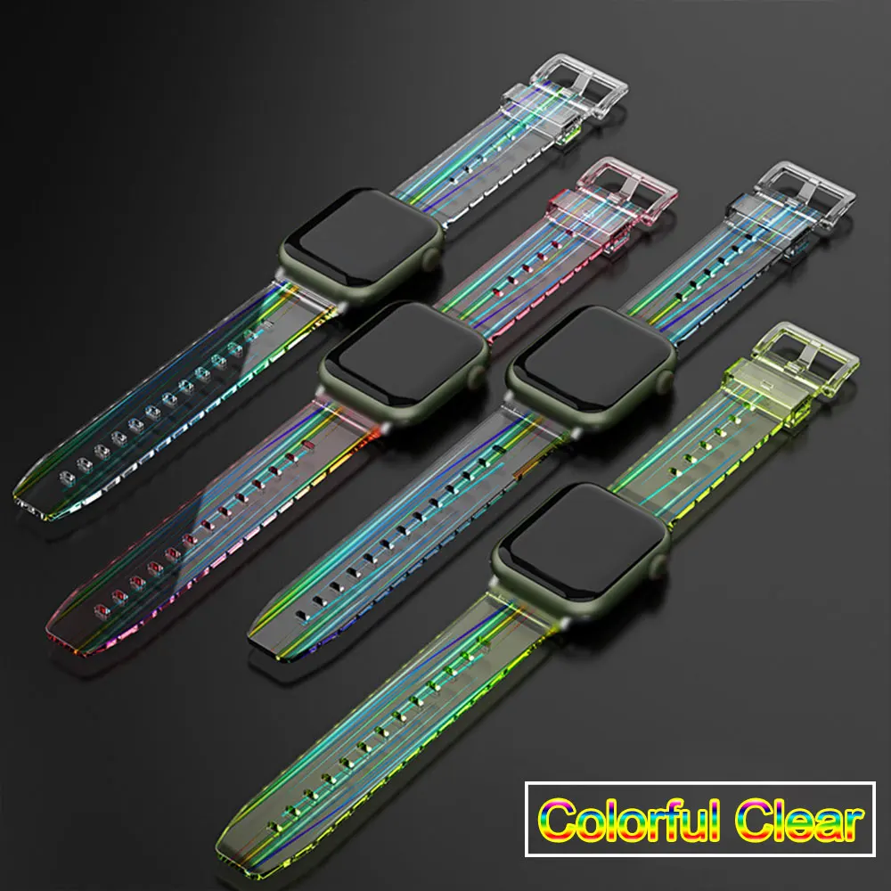 Colorful Strap For Apple Watch Series 7 41mm 45mm Smartwatch TPU Watchband iWatch Series se 6543 40mm 38mm 44mm 42mm Accessories
Colorful Strap For Apple Watch Series 7 41mm 45mm Smartwatch TPU Watchband iWatch Series se 6543 40mm 38mm 44mm 42mm Accessories